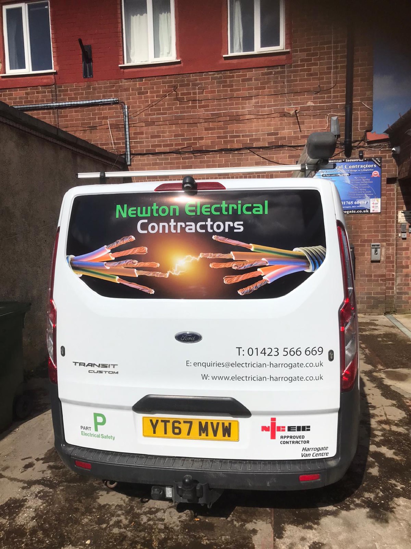 One of the vans back at the unit in Harrogate. If you've seen it parked on your street, someone nearby has had us out.